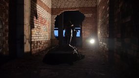 shooting Amateur video for an old factory at night
