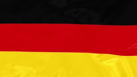 German Flag - 4K Seamless Loop Animation of Waving Flag of Germany