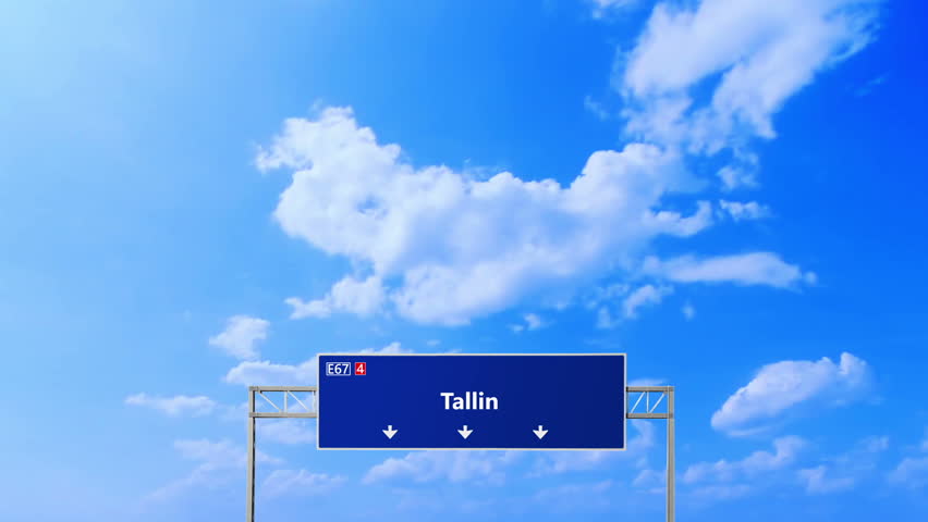Tallin road and highway sign.