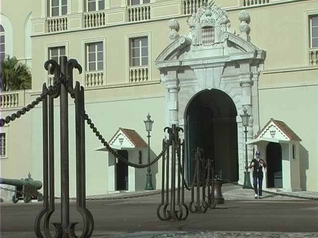 Entrance of palace in Monaco