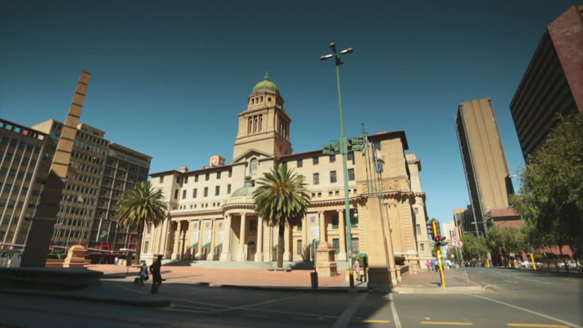 Locked off shot of Johannesburg City Hall