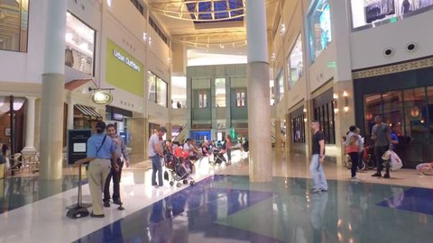 ORLANDO - APRIL 8: Walking through Mall at Millenia which is an upscale indoor shopping mall opened in 2002 located at 4200 Conroy Rd April 8, 2016 in Orlando FL, USA