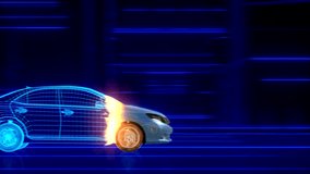 City car Wireframe View - conceptual - Powered by Shutterstock - Get 15% off with code: PIKWIZARD15