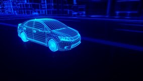 City car Wireframe View - conceptual - Powered by Shutterstock - Get 15% off with code: PIKWIZARD15
