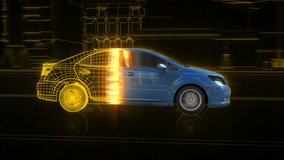 City car Wireframe View - conceptual - Powered by Shutterstock - Get 15% off with code: PIKWIZARD15