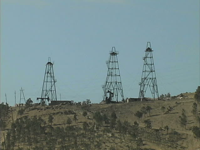 May 2010 - Azerbaijan -Oil well derricks