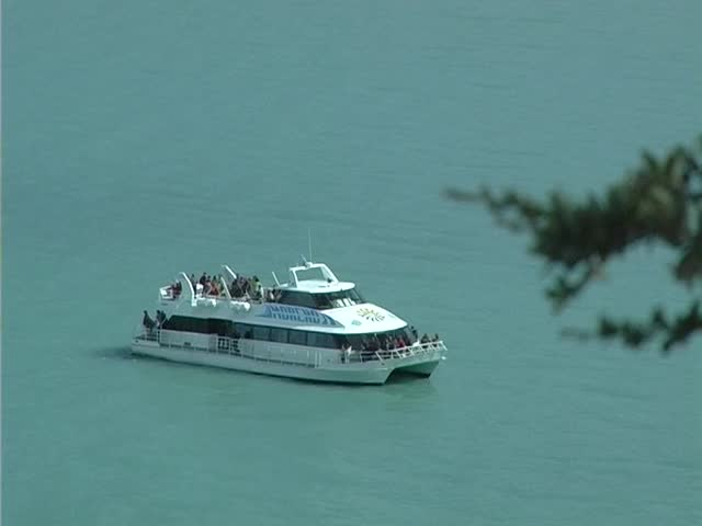 Ship on the lake