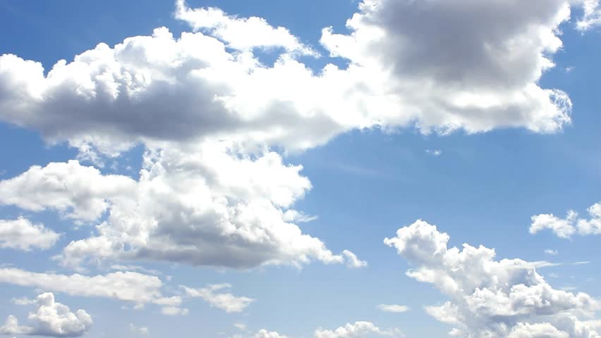 Soft white clouds & real nice blue sky, 4K,  Ultra HD, 3840x1260. UHD.