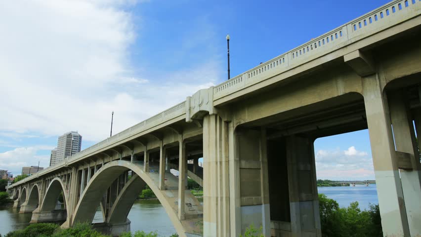 Time lapse of University bridge in Saskatoon, Saskatchewan