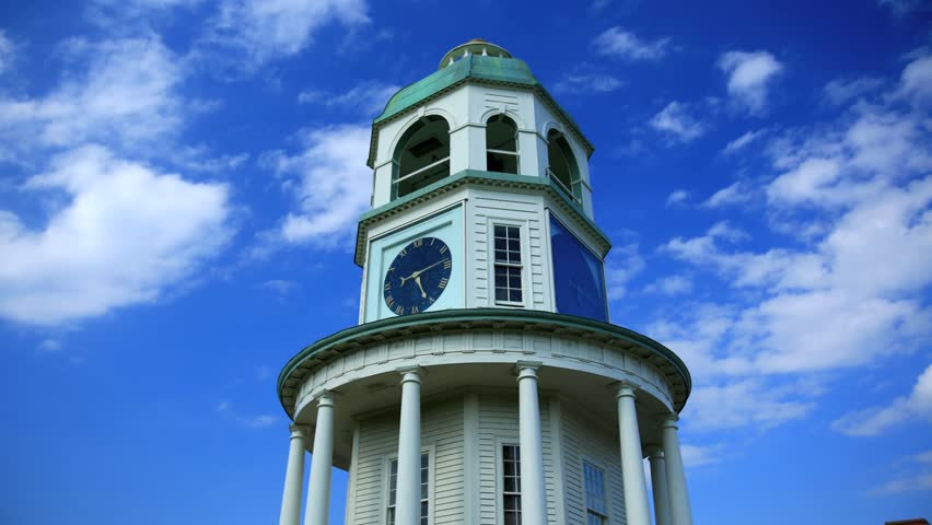 Time lapse of Citadel Clock Tower in Halifax.