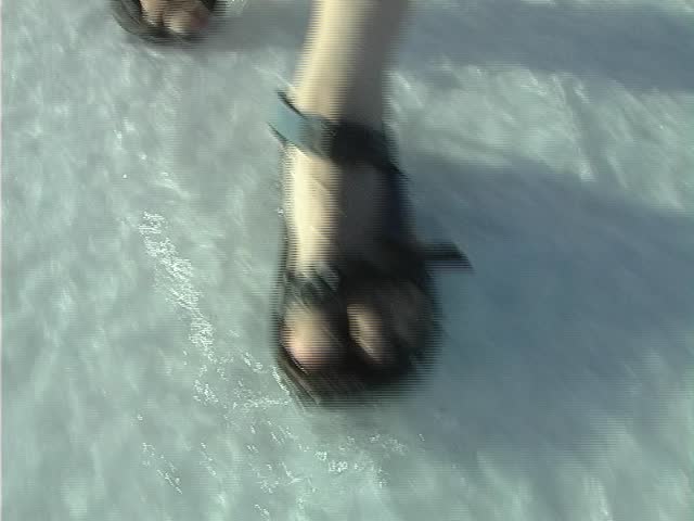Steps on the salt lake