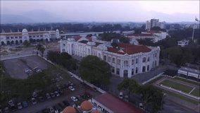 Aerial footage of Ipoh city located in north Malaysia.
