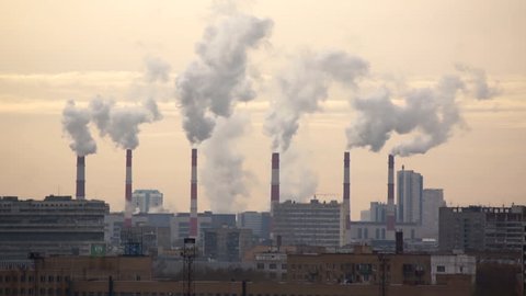 Industrial smog. time-lapse