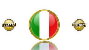 Italian flag, video animation