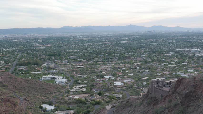 the city of Phoenix from Camelback mountain