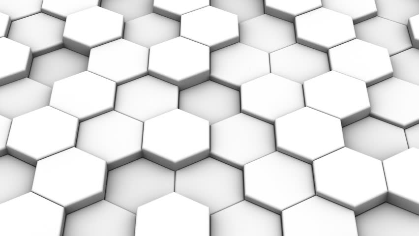 Hexagons Form a Map of the World. Gray background, 4 in 1, alpha matte, created in 4K, 3d render