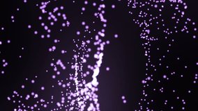 Space violet background with particles. Space gold dust with stars on black background. Sunlight of beams and gloss of particles galaxies.