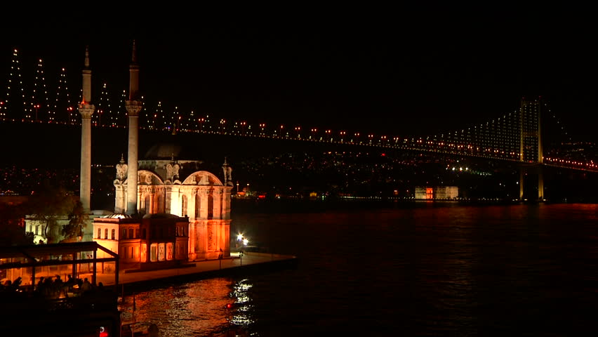 Ortakoy Mosque in Istanbul-Night