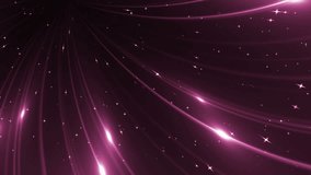 Animation pink background with rays in space. Abstract pink animation background with lens flare. VJ Seamless loop.