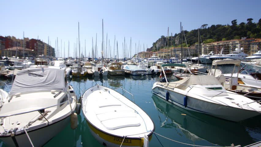 view of nice harbour, south of france