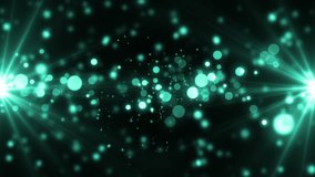 Space neon background with particles. Space neon dust with stars on black background. Sunlight of beams and gloss of particles galaxies.