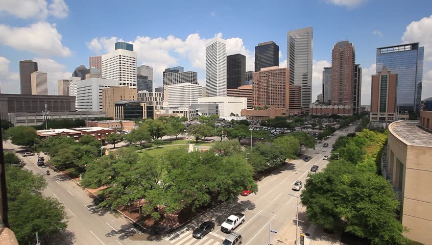 High angle view of Houston downtown. Texas, United States of America