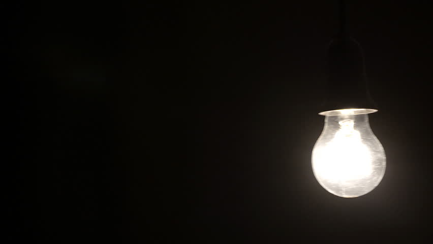 Glowing Hanging Light Bulb Dangle On 