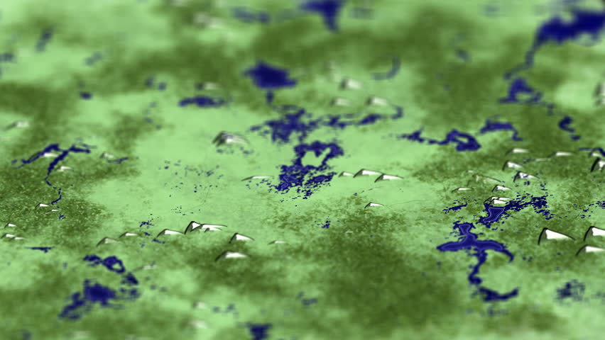 Red lines follow travel path on 3D view of vintage green treasure map