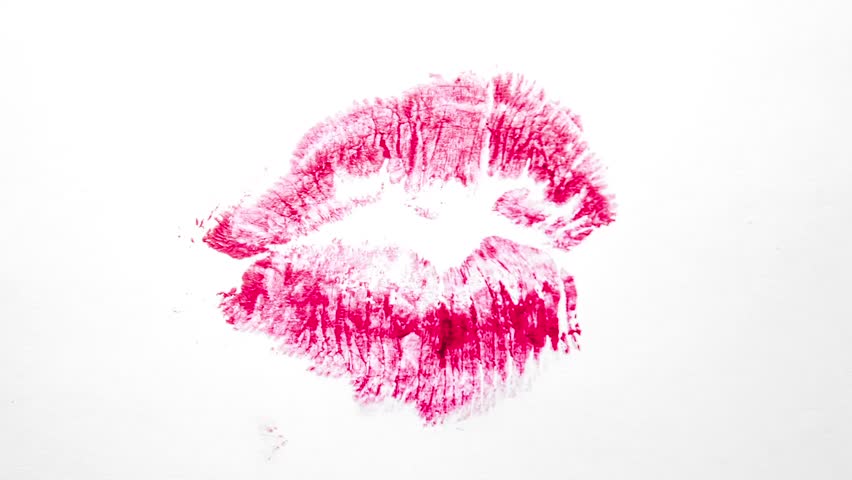 Stop Motion lipstick on white background