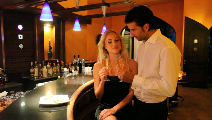 Couple Drinking Champagne In Hotel Stock Footage Video 100 Royalty