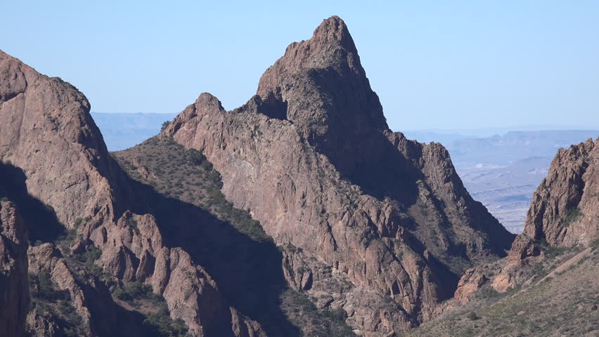 Zooming out to a wide view of a basin in Big Bend National Park