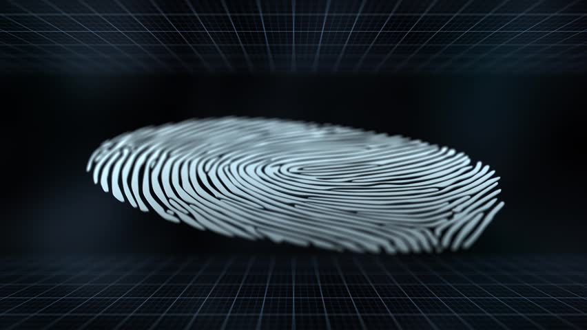 Conceptual Animation of a Fingerprint Stock Footage Video (100% Royalty