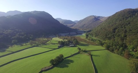 England, Cumbria, Lake District National Park, Borrowdale Valley, looking towards Stonethwaite Beck and the Langstrath Valley - 01/10/2015