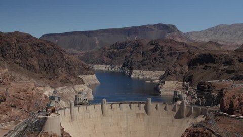 The amazing Hoover Dam on the colorado river that created lake Mead. Considered to be an engineering wonder of the world.
