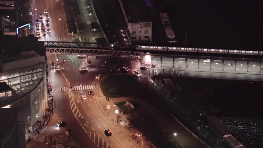 Paris by night aerial landscape - bridge Bir Hakeim
Paris by night aerial landscape - bridge Bir Hakeim. Show from the highest point on the Eiffel tower.