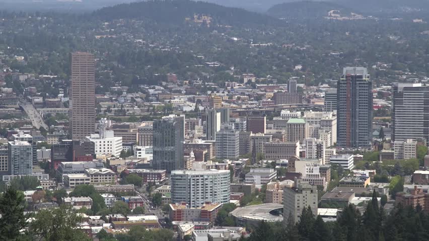 Pan Of Portland Oregon From Pittock Mansion For 30 Seconds
 Royalty-Free Stock Footage #16220320
