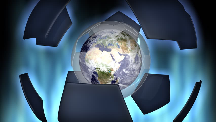 Soccer ball and Earth animation