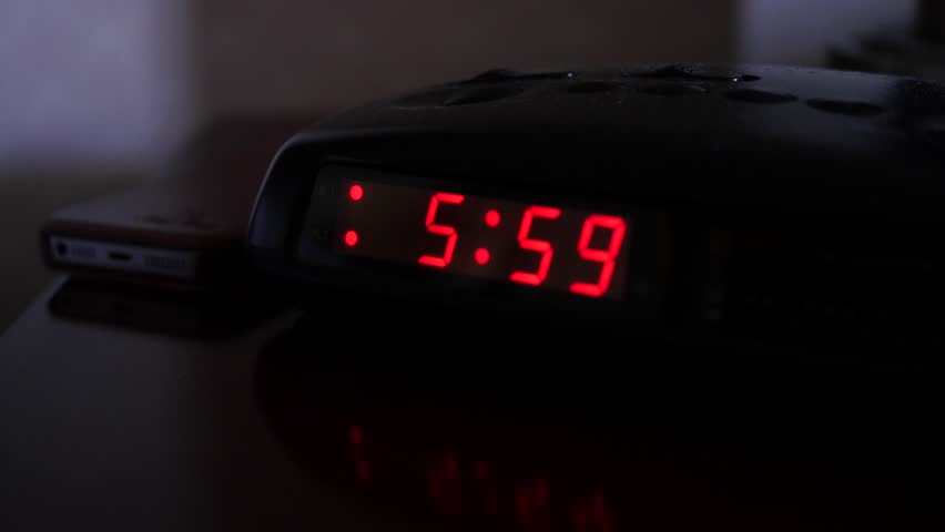 A Digital Alarm Clock Turns Stock Footage Video 100 Royalty Free Shutterstock