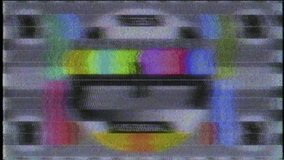 OLD TV COLOR BAR RETRO VHS LOOK  / OLD TV COLOR BAR VHS / An old tv color bar with retro vhs look