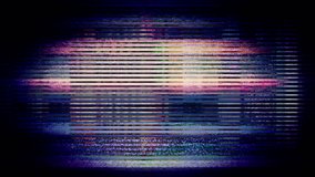 Video Flux 054: TV screen pixels fluctuate with color and video motion (Loop).