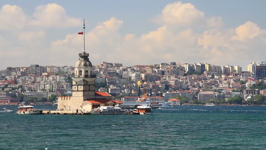 Istanbul Maiden Tower in Summer 