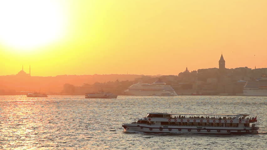 Istanbul at golden sunset 