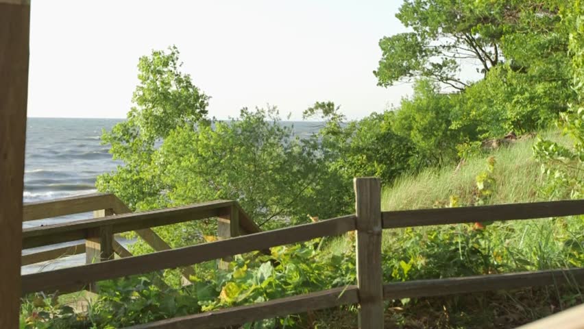 Summer sunset on the shores of Lake Michigan