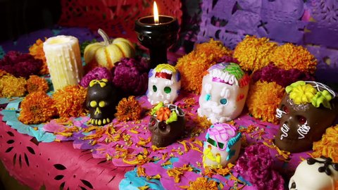 Mexican Day Of The Dead Offering Panning 