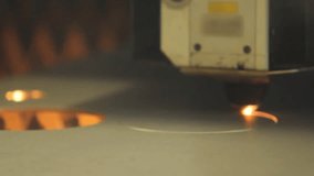 laser cutting of metal,sparks fly