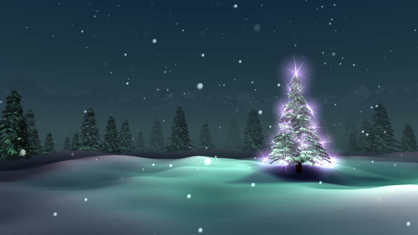 Download Christmas Tree Snowy Night Loop Stock Footage Video 100 Royalty Free 1627663 Shutterstock PSD Mockup Templates