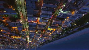 Upside down aerial video Miami Beach