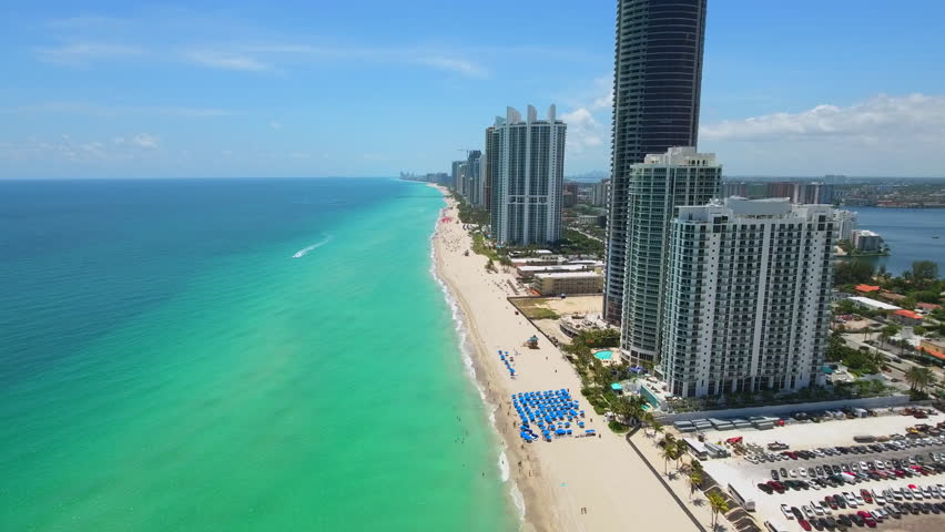 Sunny Isles Beach Florida properties for sale on the beach Royalty-Free Stock Footage #16282456