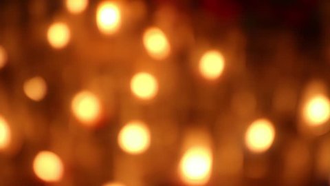 De focused, bokeh or blur candle lighting abstract Background.