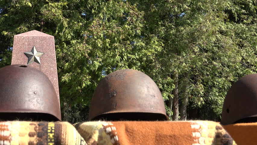 Reburial of Red army soldiers in brotherhood cemetery in Latvia